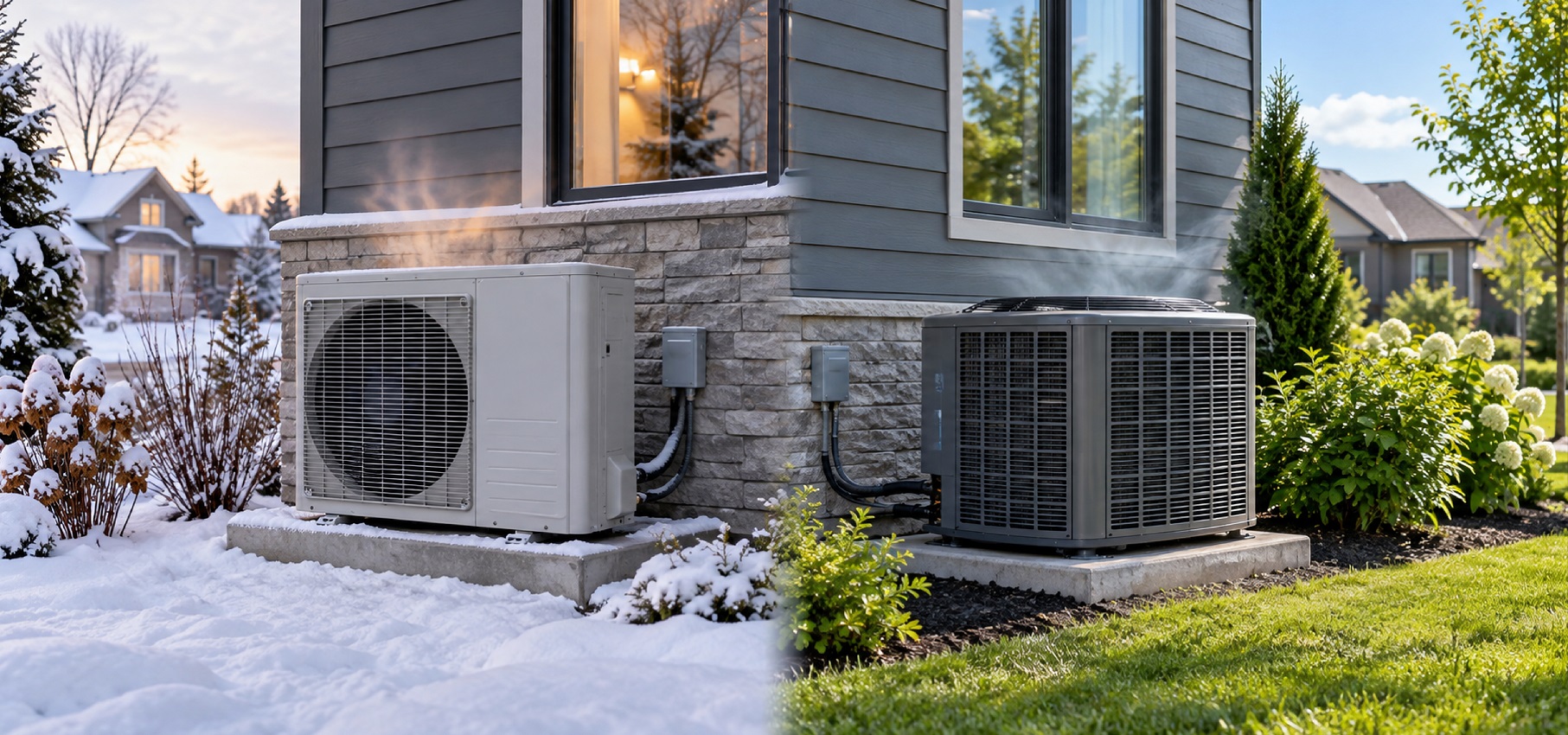 Heat pump and central air conditioner systems