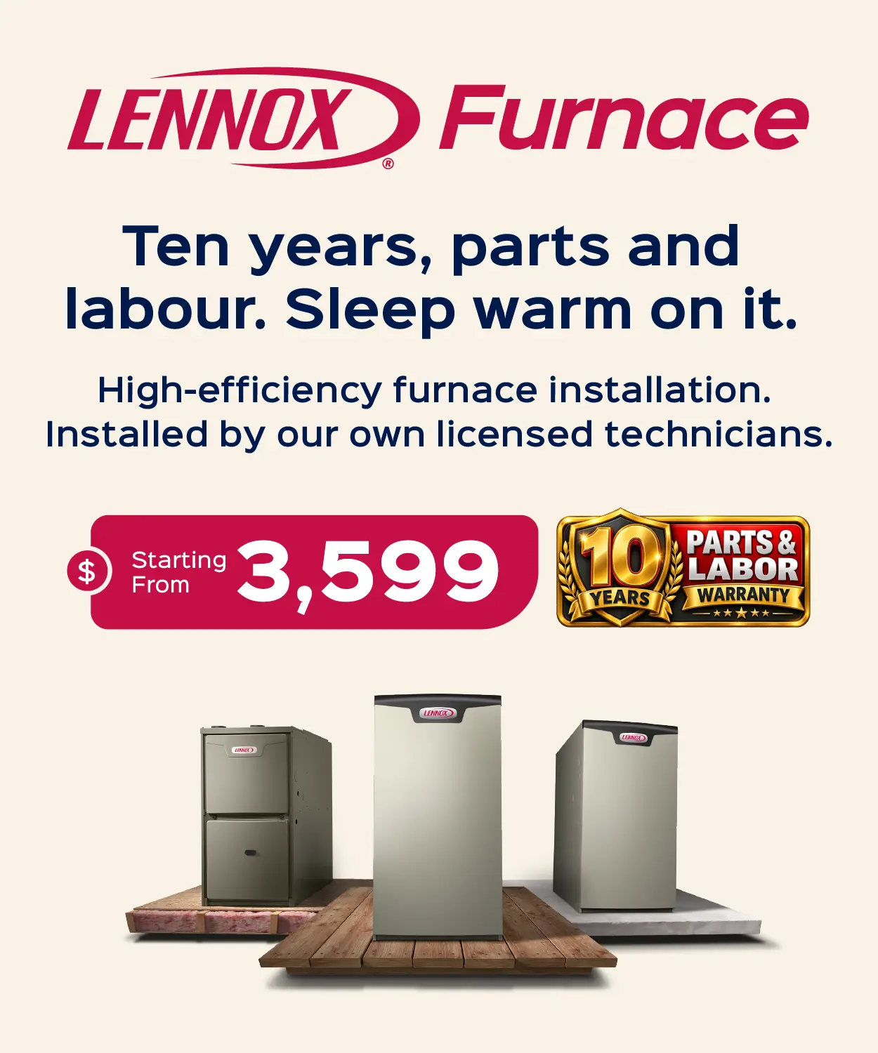 Proton HVAC furnace installation offer